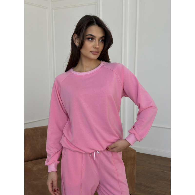 Світшот жіночий однотонний Розовый, 42/44