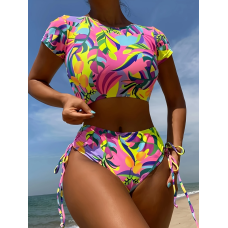 Купальник жіночий з принтом, роздільний