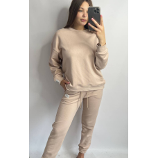 Костюм спортивний жіночий трикотажний Бежевий, XL/XXL