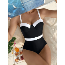 Купальник жіночий суцільний Чорний, 2XL