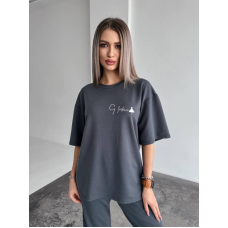 Жіночий повсякденний костюм футболка зі штанами Графіт 42/44