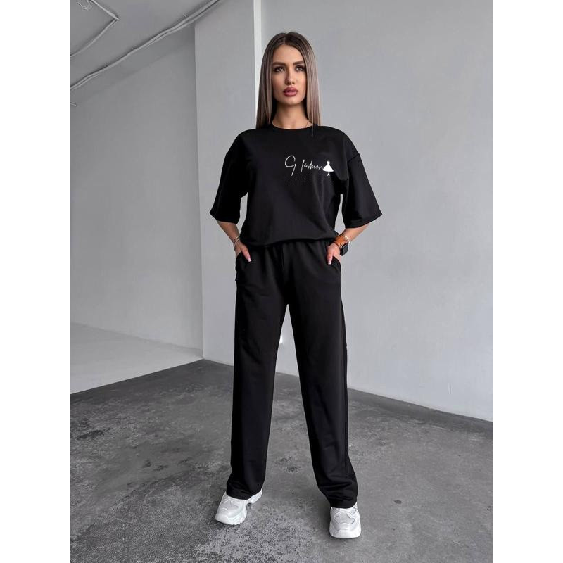 Жіночий повсякденний костюм футболка зі штанами Жіночий повсякденний костюм футболка зі штанами
