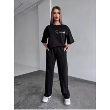 Жіночий повсякденний костюм футболка зі штанами