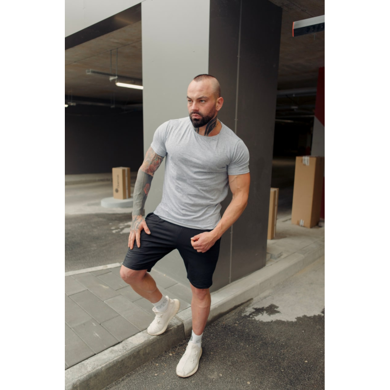 Чоловіча футболка базова Сірий, XXL