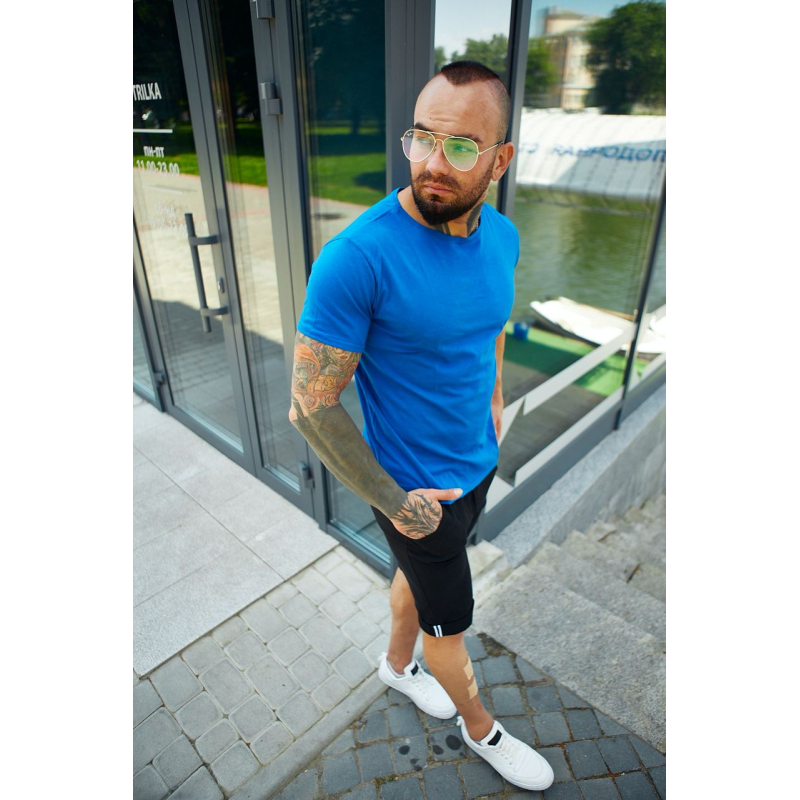 Чоловіча футболка базова Синій, L