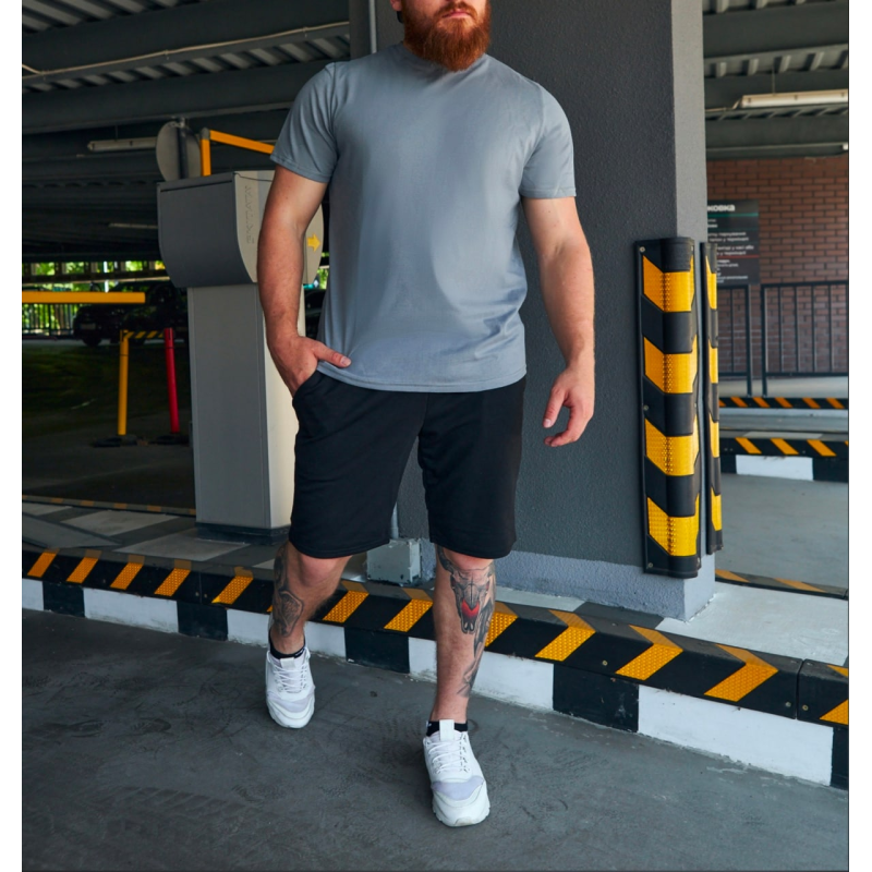 Шорти чоловічі трикотажні Чорний, XL