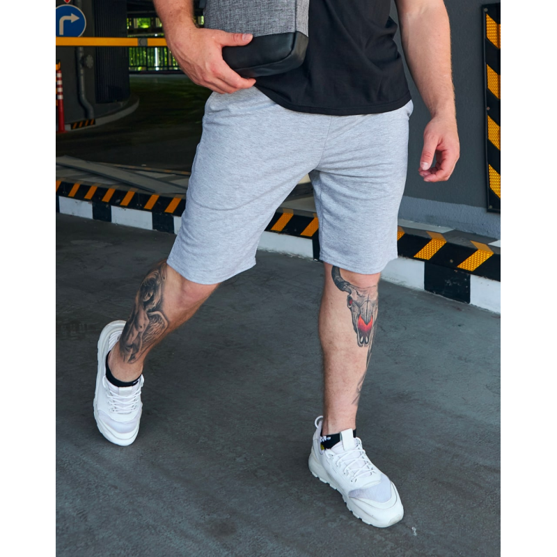 Шорти чоловічі трикотажні Сірий, L