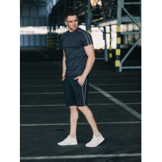 Шорти чоловічі трикотажні з кантом Антрацит, L