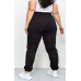 Жіночі спортивні штани на флісі Чорний, 2XL
