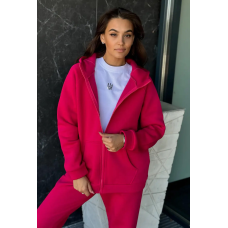 Зип худі жіноче оверсайз  Малина, 46/48