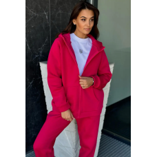 Зип худі жіноче оверсайз Малина, 50/52