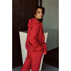 Зип худі жіноче оверсайз  Червоний, 50/52