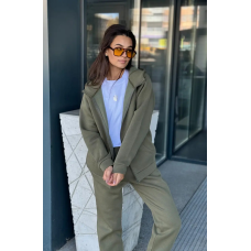 Зип худі жіноче оверсайз  Хакі, 42/44