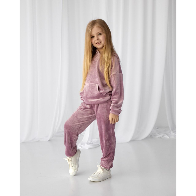 Дитячий велюровий костюм “Кенгару“ Рожевий, 98-104