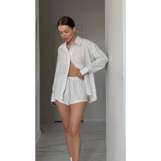 Жіночий домашній комплект-трійка, S, блакитний Бежевий, S