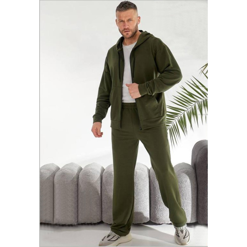 Теплий костюм чоловічий на змійці Хакі, 54/56