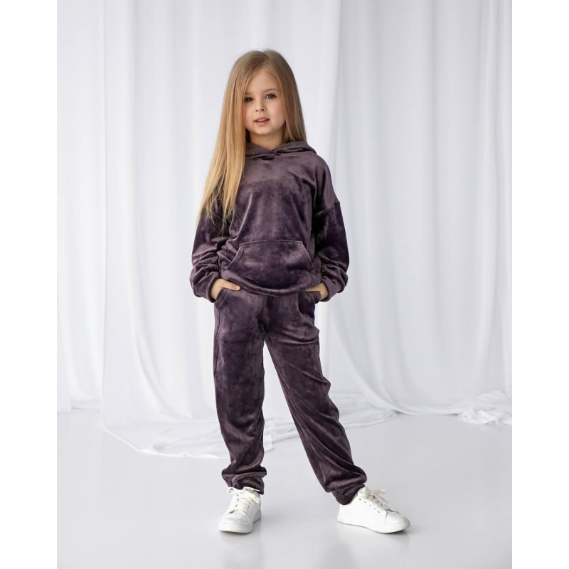 Дитячий велюровий костюм “Кенгару“ Шоколад, 122-128