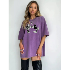 Футболка вінтаж оверсайз  з принтом