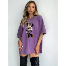 Футболка вінтаж оверсайз  з принтом