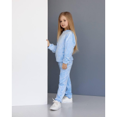 Дитячий велюровий костюм “Кенгару“ Блакитний, 110-116