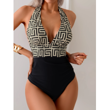 Купальник жіночий суцільний, Чорний XL