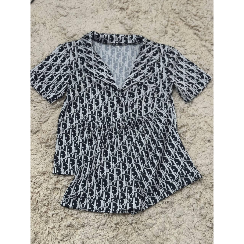 Дитяча піжамка із сатину шорти з сорочкою, Сірий, р.154-158