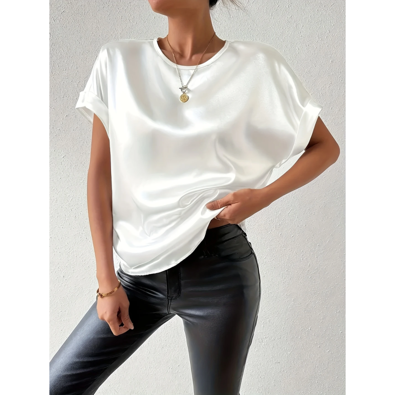 Жіноча футболка з шовку Білий S