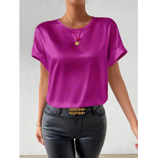 Жіноча футболка з шовку Малиновий S