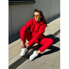 Теплий костюм жіночий, Червоний L/XL