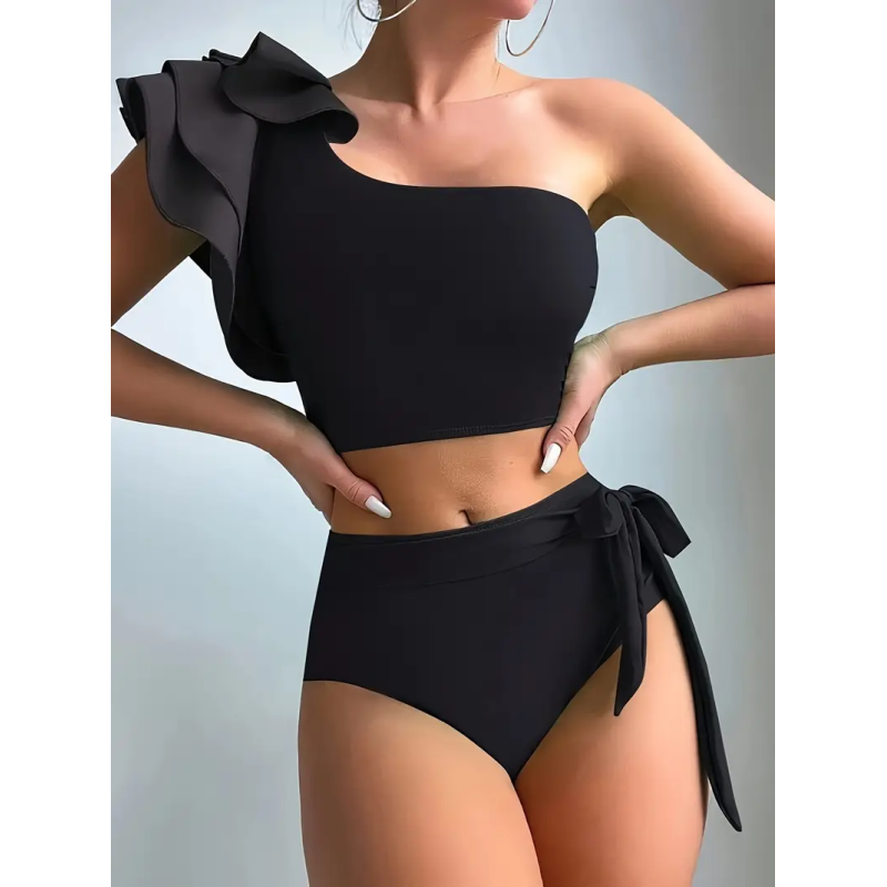 Купальник жіночий роздільний Чорний, 2XL