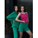 Костюм-трійка жіночий літній, креп-жатка Зелений, XL