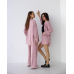 Костюм-трійка жіночий літній, креп-жатка Рожевий, XS