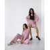 Костюм-трійка жіночий літній, креп-жатка Рожевий, S Костюм-трійка жіночий літній, креп-жатка Рожевий, S