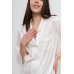 Жіноча нічна сорочка подовжена шовкова. Айворі, L