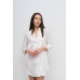 Жіноча нічна сорочка подовжена шовкова. Айворі, XL