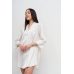 Жіноча нічна сорочка подовжена шовкова. Айворі, XL