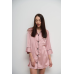 Жіноча нічна сорочка подовжена шовкова. Пудровий, XL