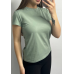 Базова футболка жіноча подовжена Фісташковий, M