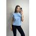 Базова футболка жіноча подовжена Блакитний, S