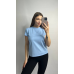 Базова футболка жіноча подовжена Блакитний, M