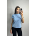 Базова футболка жіноча подовжена Блакитний, L