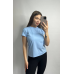 Базова футболка жіноча подовжена Блакитний, XL
