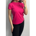 Базова футболка жіноча подовжена Малиновий, S