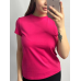 Базова футболка жіноча подовжена Малиновий, M