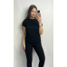 Базова футболка жіноча подовжена Чорний, XL