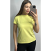 Базова футболка жіноча подовжена Лимонний, S