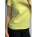 Базова футболка жіноча подовжена Лимонний, S