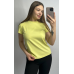 Базова футболка жіноча подовжена Лимонний, XXL