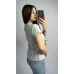 Базова футболка жіноча подовжена Сірий, S