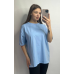 Футболка жіноча оверсайз Блакитний, M/L Футболка жіноча оверсайз Блакитний, M/L